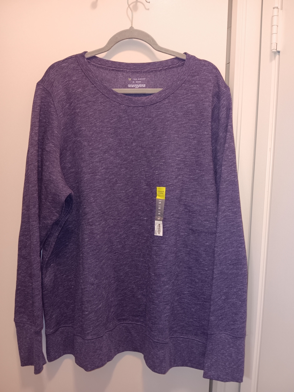 tek gear Men's Crewneck Sweater in Heather Purple